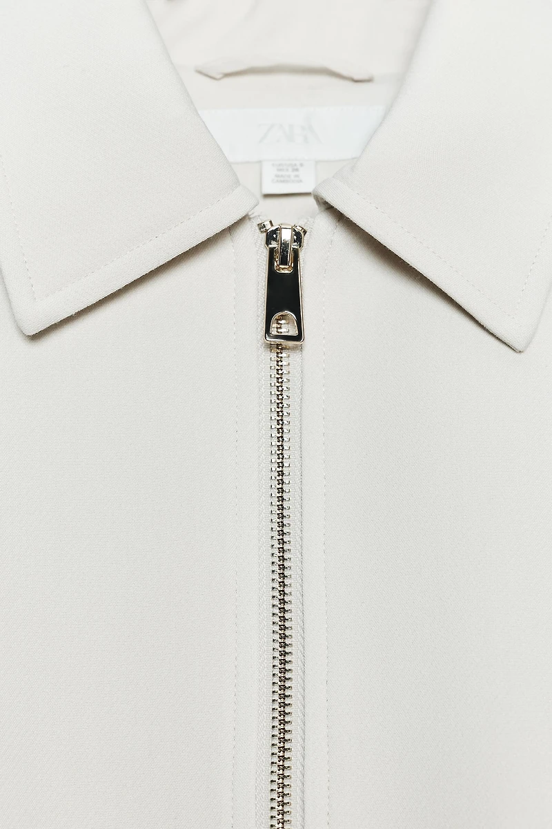 ZIP-UP GATHERED JACKET