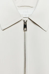 ZIP-UP GATHERED JACKET