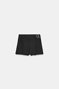 PLEATED BELTED SKORT