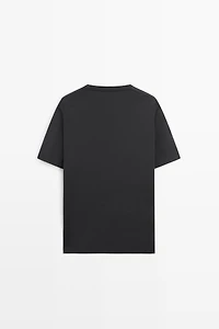 100% cotton T-shirt with shoulder detail