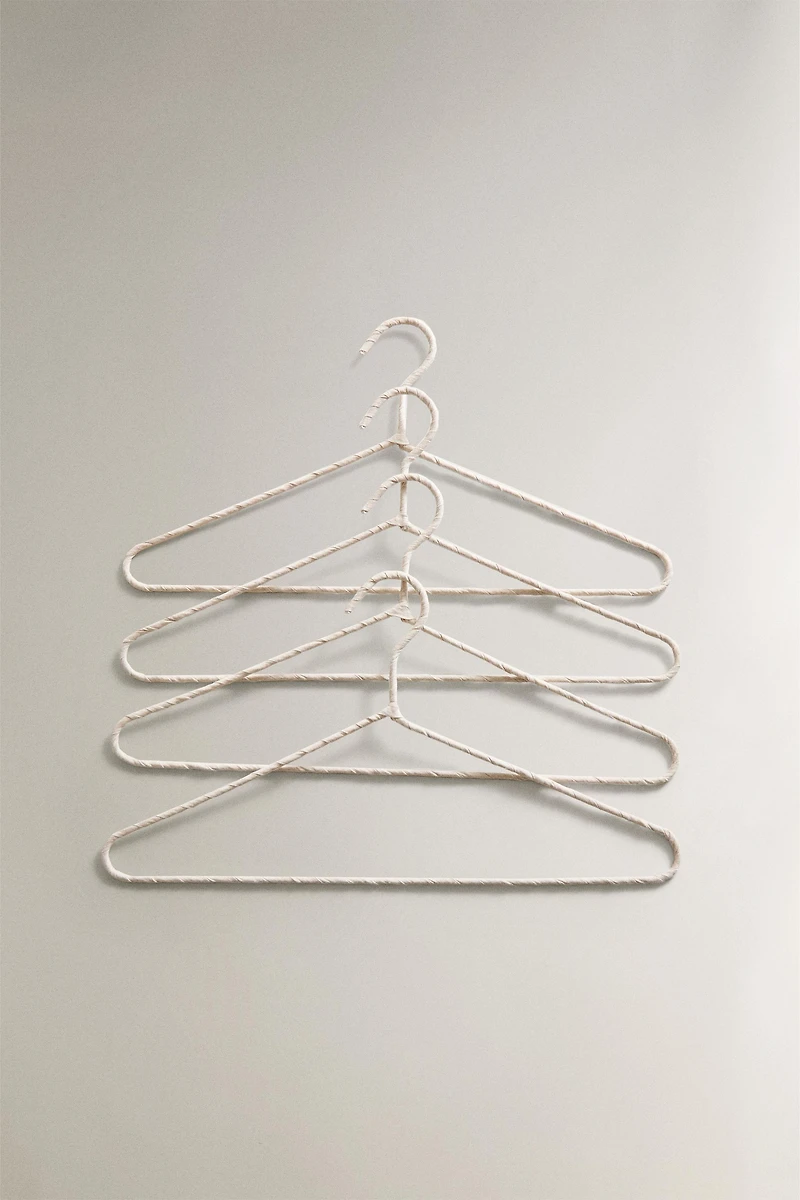 BEIGE COTTON AND LINEN HANGER (PACK OF 4)