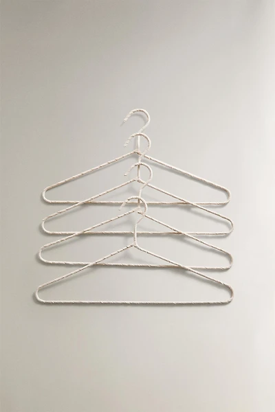 BEIGE COTTON AND LINEN HANGER (PACK OF 4)