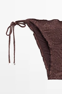 Shimmery ruffled bikini bottoms