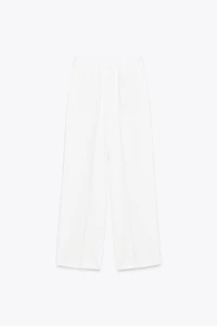 WIDE LEG ELASTIC WAIST PANTS