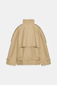 SHORT HIGH NECK TRENCH COAT ZW COLLECTION