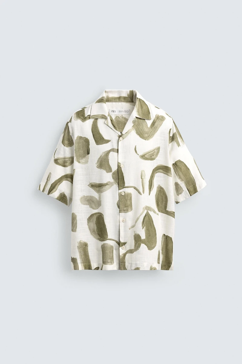 PRINTED VISCOSE - LINEN SHIRT