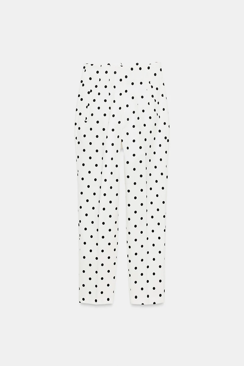 HIGH-WAISTED POLKA DOT PANTS