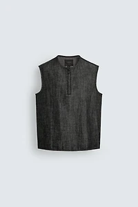 COTTON - LINEN TANK SHIRT
