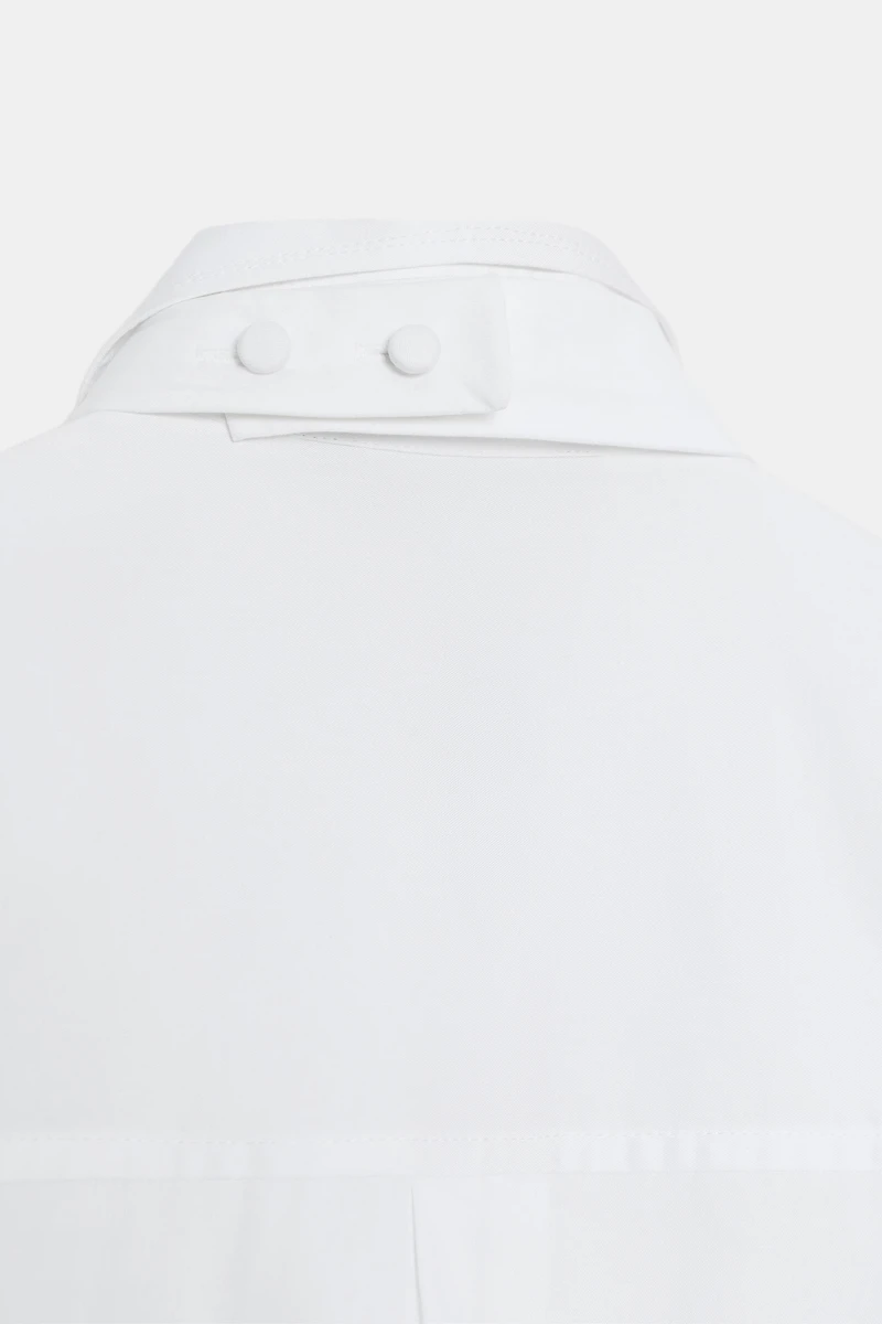 CHEMISE EN POPELINE AVEC CRAVATE