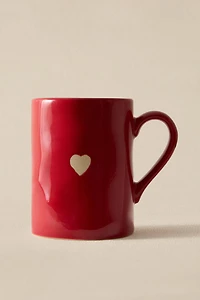 CHRISTMAS HEART STONEWARE MUG