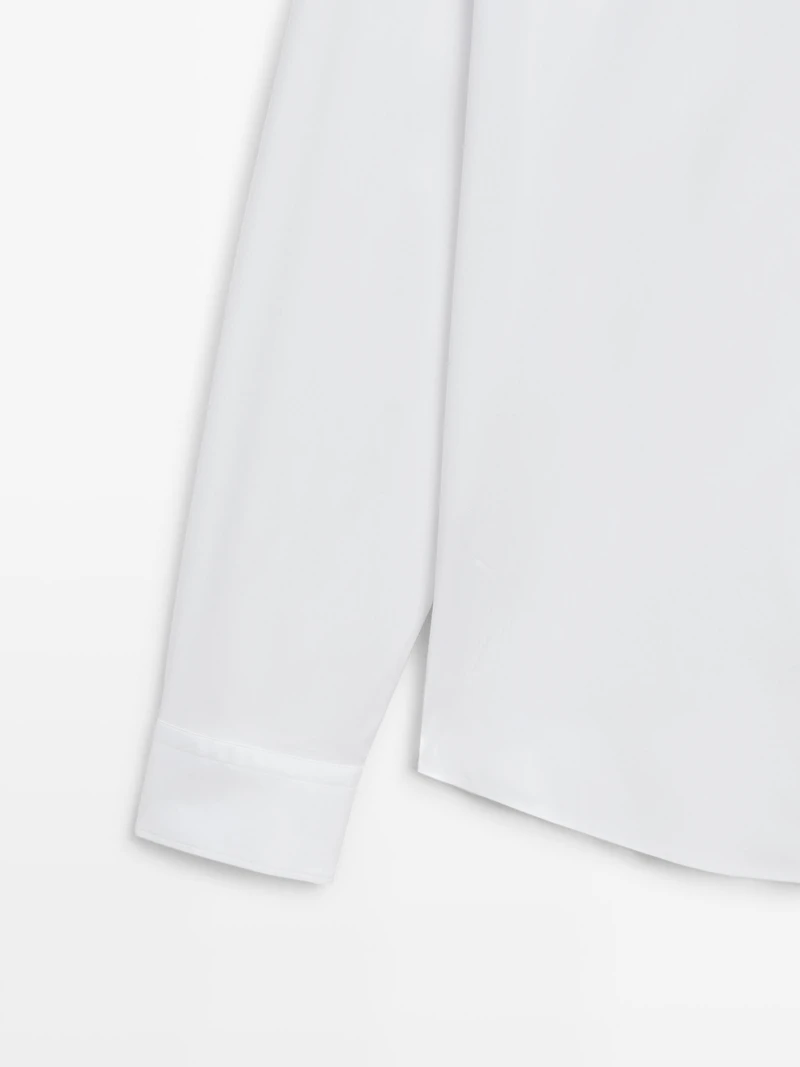 Chemise slim fit stretch en coton mélangé