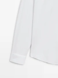Chemise slim fit stretch en coton mélangé
