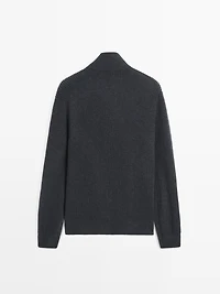 Cardigan poches fermeture Éclair détail contrastant