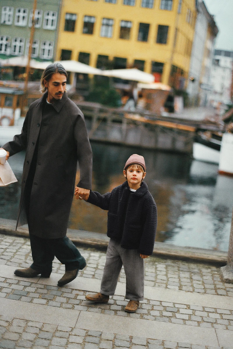 RUSTIC BAGGY PANTS WITH BUTTONS AND WOOL