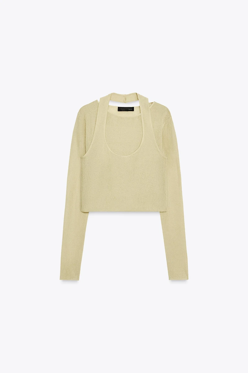 MULTI-POSITION KNIT TOP