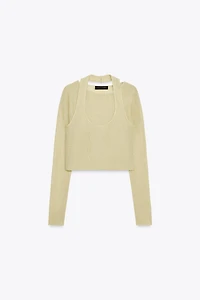MULTI-POSITION KNIT TOP