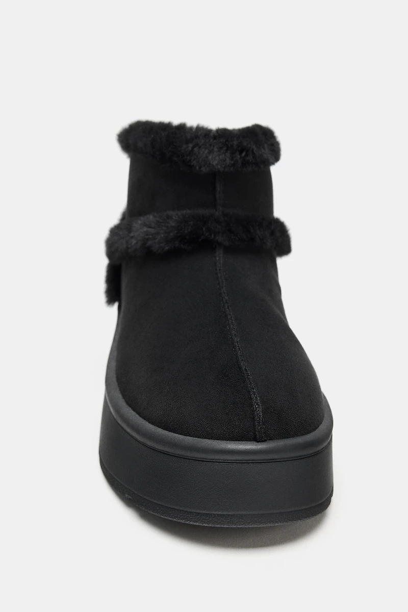 FAUX FUR SOFT ANKLE BOOTS