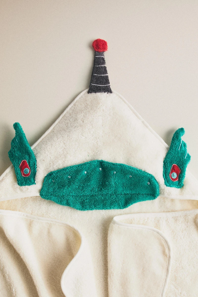 SPACE HOODED BABY TOWEL