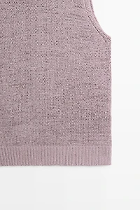 Top en maille encolure américaine soie - STUDIO