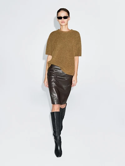 Oversize alpaca and wool knit sweater