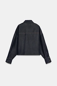 CHEMISE OVERSIZE SURPIQÛRES CONTRASTANTES