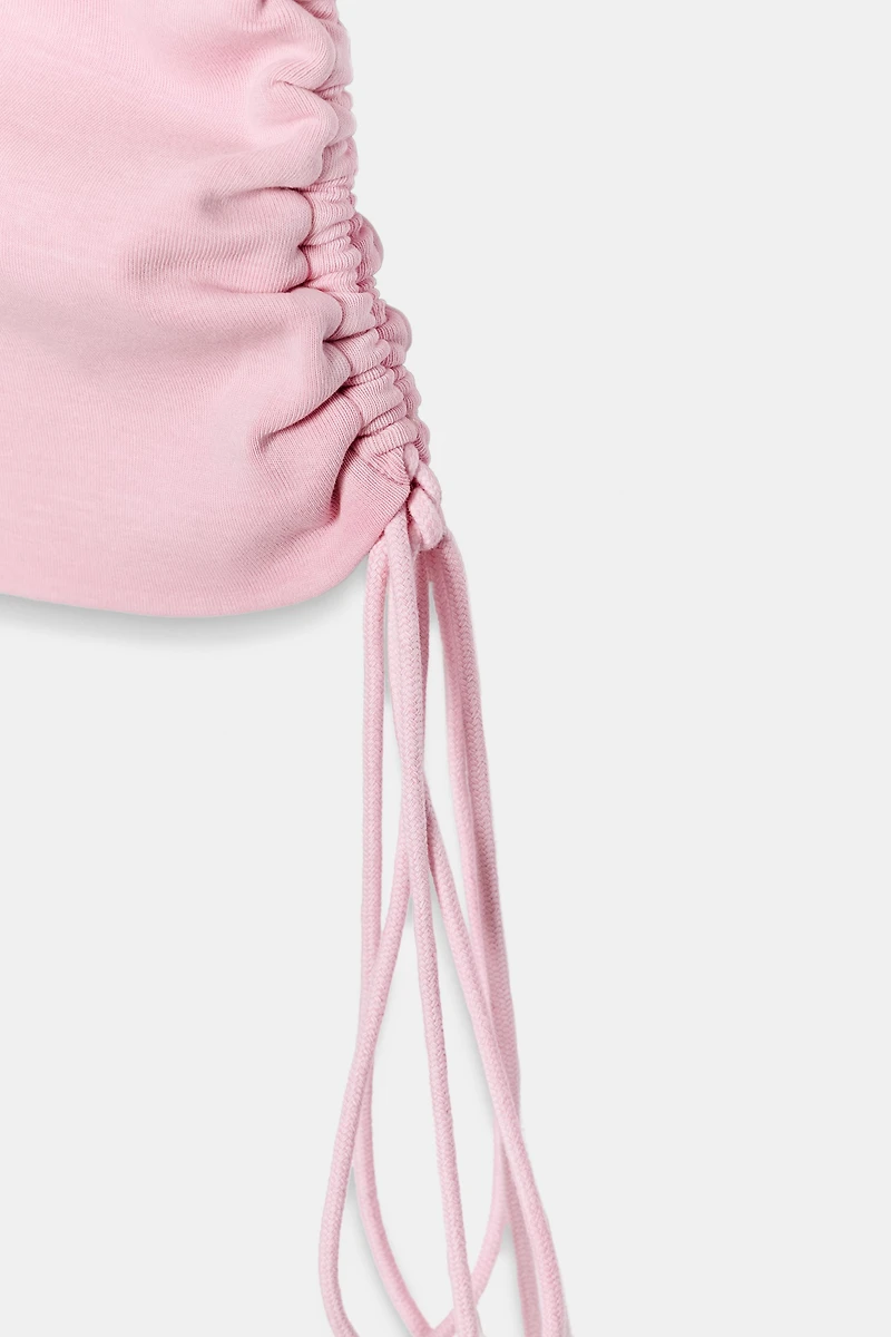 SLUB BELTED TOP