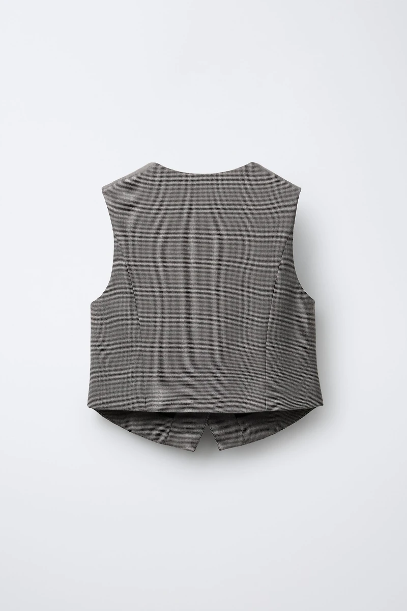 HOUNDSTOOTH TAILORED VEST