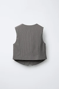 HOUNDSTOOTH TAILORED VEST