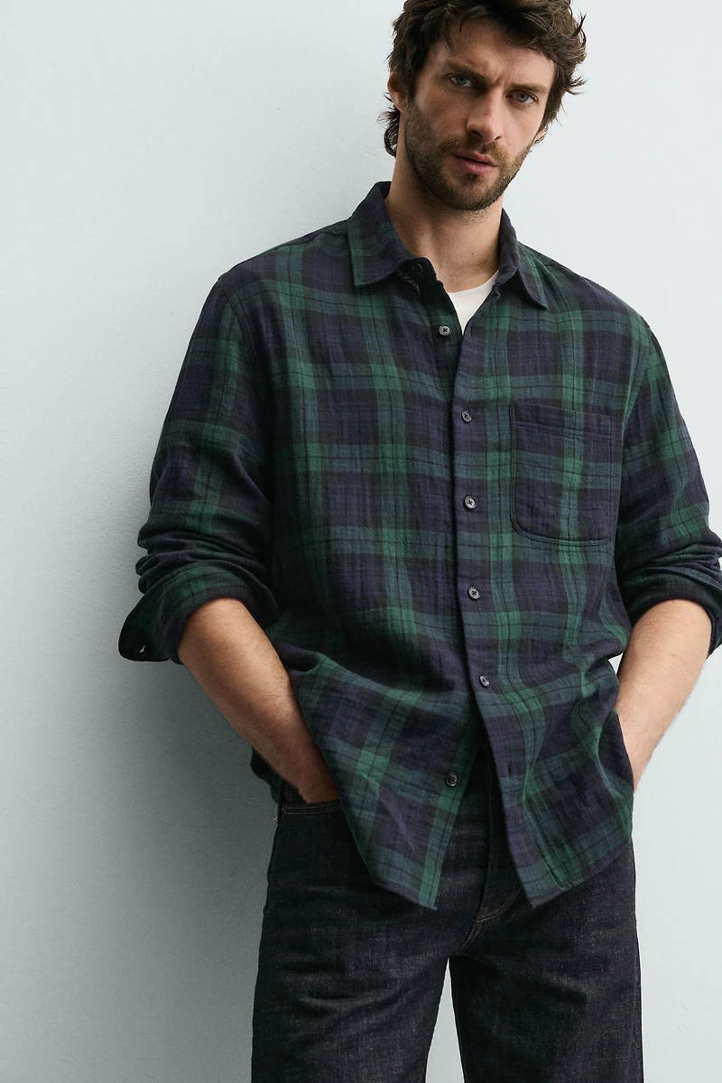 CHECKERED STRUCTURE SHIRT
