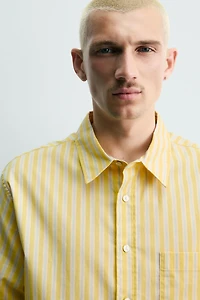 LEMON PRINT STRIPED SHIRT