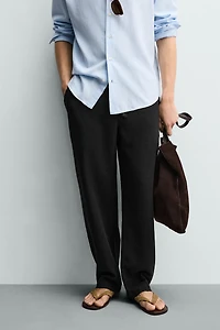 RELAXED FIT TEXTURED PANTS
