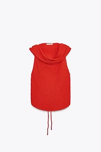 MULTI-POSITION LAYERED TEXTURED TOP