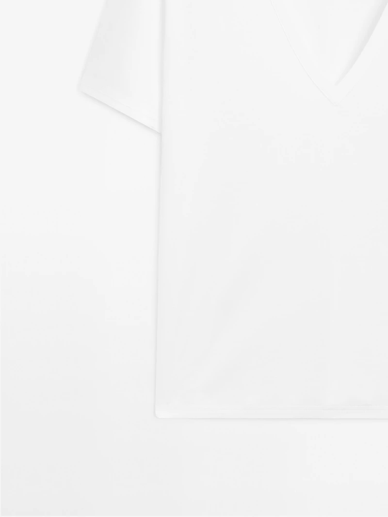 T-shirt 100 % coton à col en V