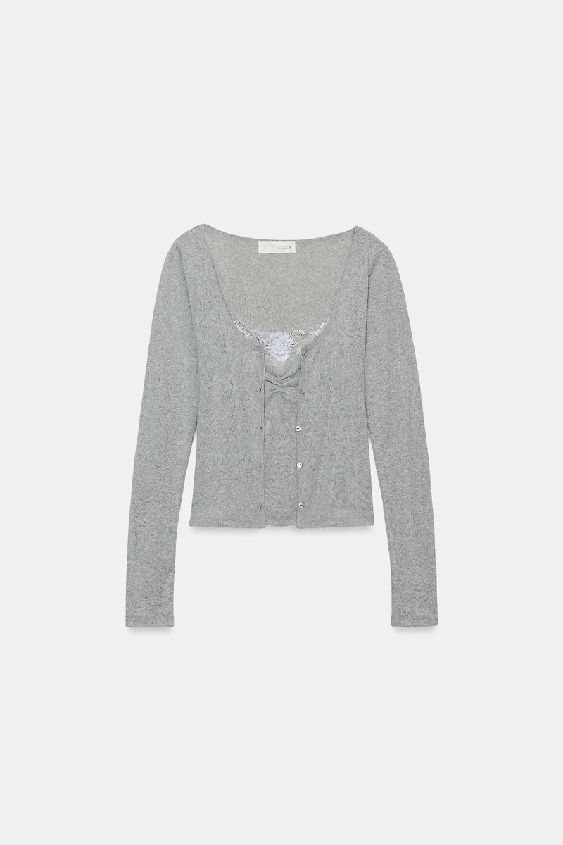 COMBINATION LACE TOP JACKET
