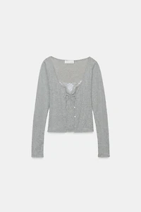 COMBINATION LACE TOP JACKET