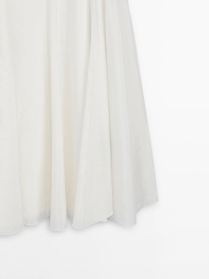 Robe midi bretelles fluide