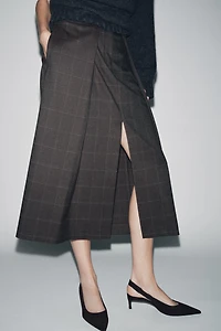 PLAID PLEATED SKIRT ZW COLLECTION