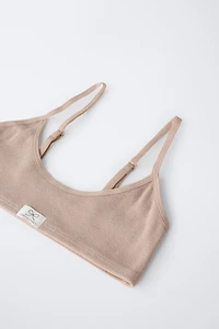 6-14 YEARS/ THREE-PACK OF RIBBED LABEL BRALETTES