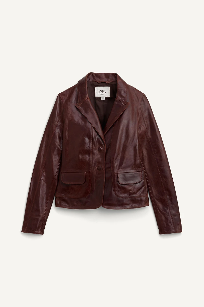 BLAZER COURTE 100% CUIR LIMITED EDITION