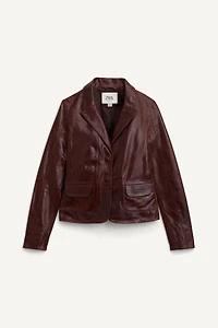 BLAZER COURTE 100% CUIR LIMITED EDITION
