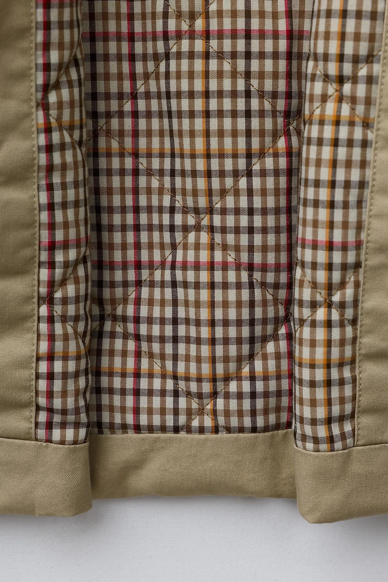 CORDUROY COLLAR TRENCH COAT