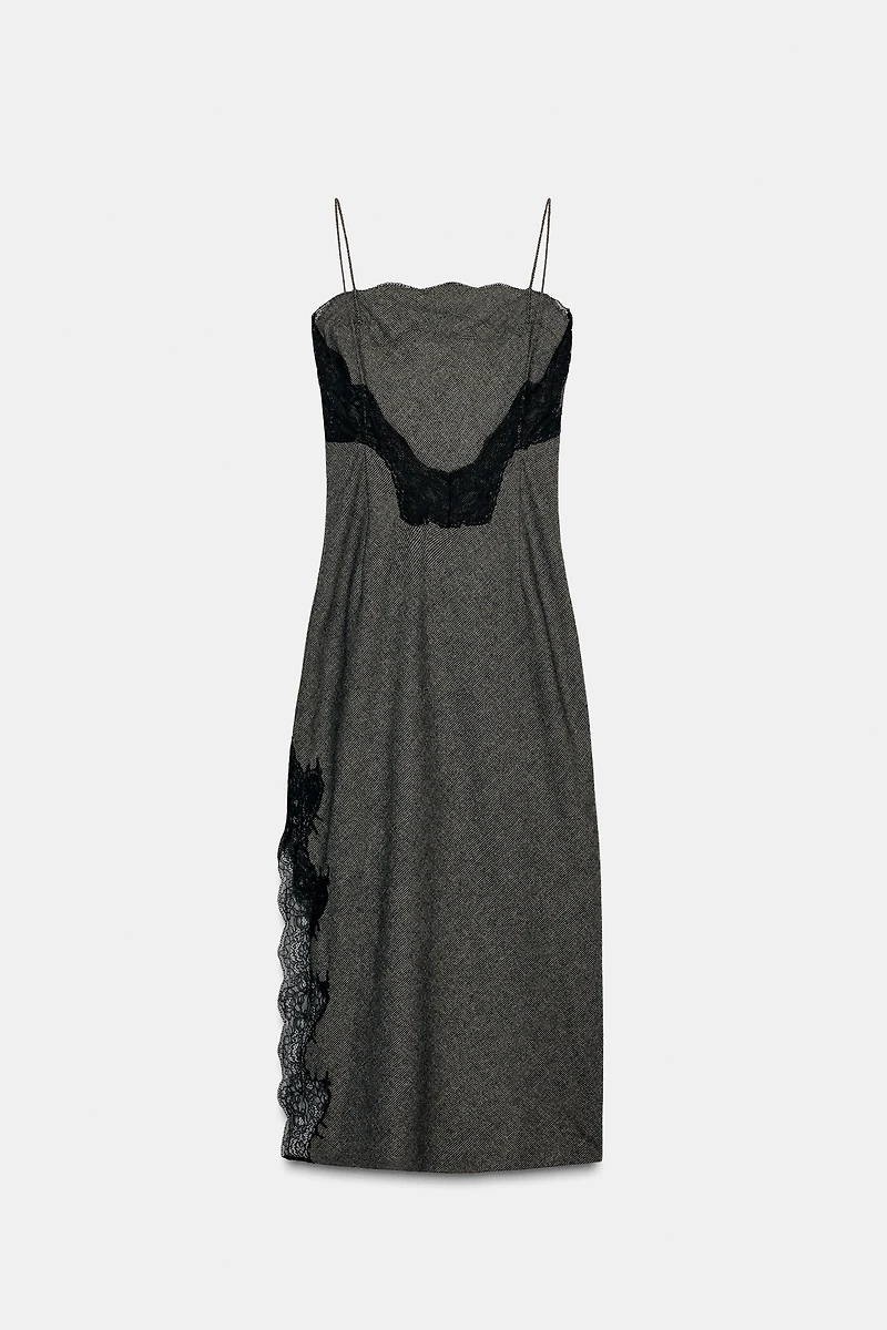 LACE DRESS WITH WOOL ZW COLLECTION LIMITED EDITION