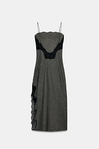 LACE DRESS WITH WOOL ZW COLLECTION LIMITED EDITION