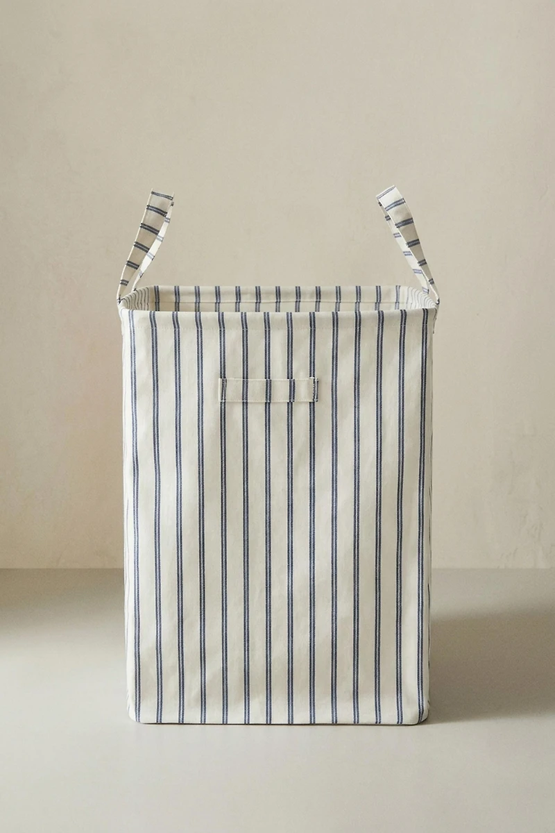PANIER À LINGE À RAYURES