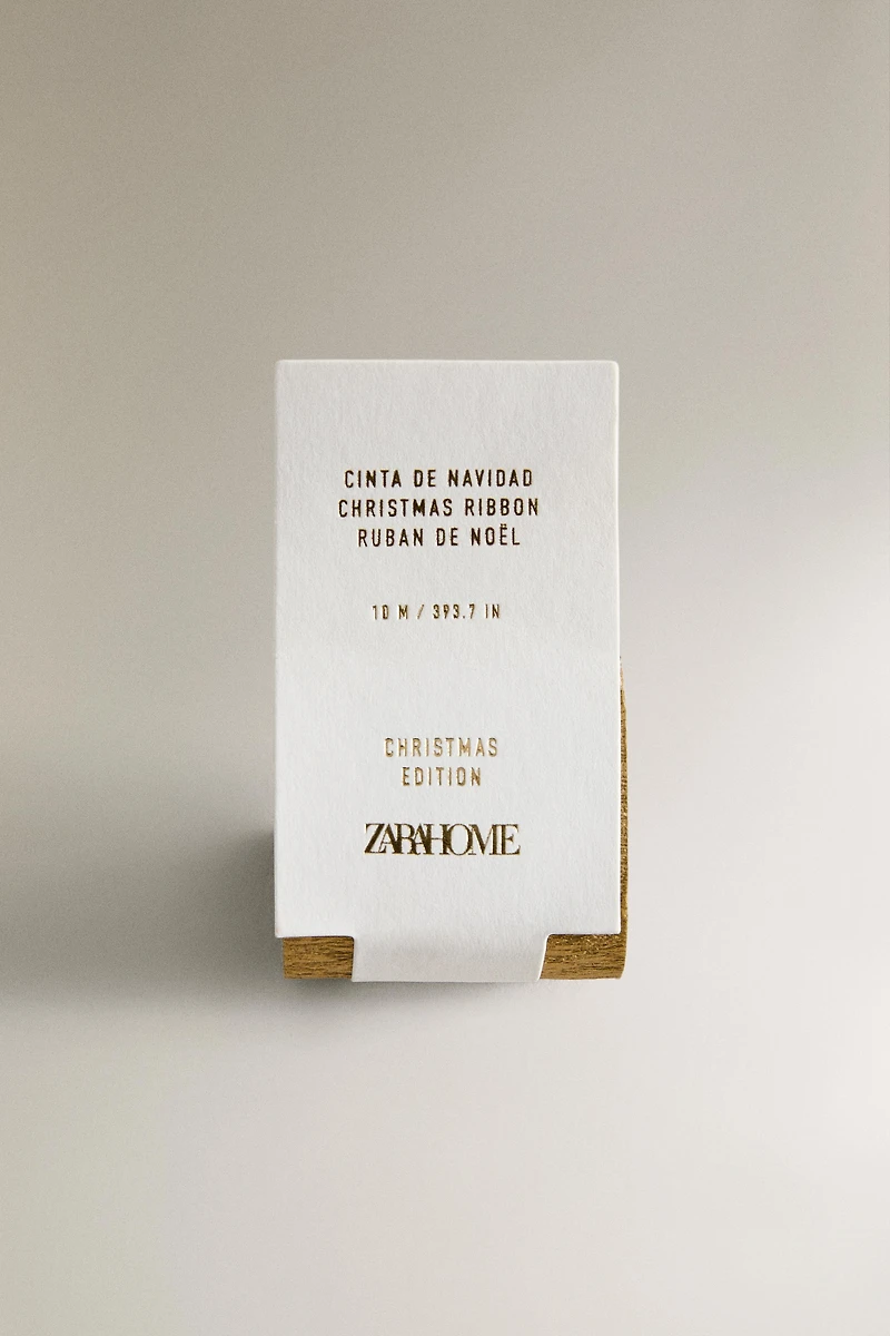 GOLD CREPE CHRISTMAS RIBBON