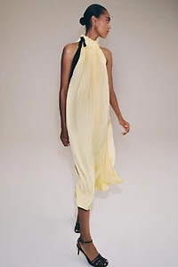 ZW COLLECTION SATIN EFFECT HALTER DRESS