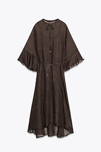 BELTED CAFTAN DRESS