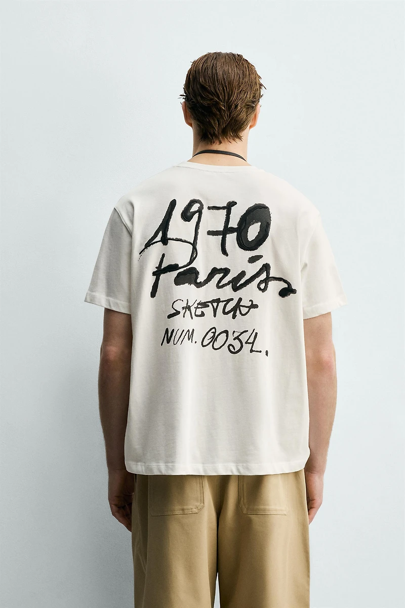 EMBROIDERED TEXT T-SHIRT