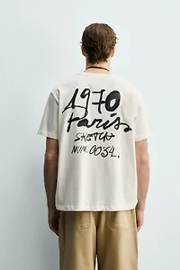 EMBROIDERED TEXT T-SHIRT
