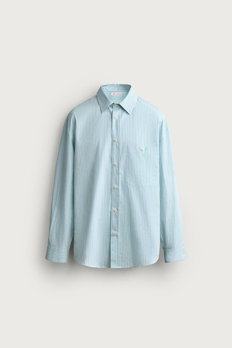 STRIPED BOXY FIT SHIRT